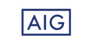 AIG company logo in blue and white colors.