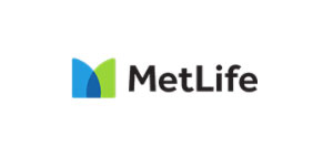 MetLife logo with blue and green design elements.