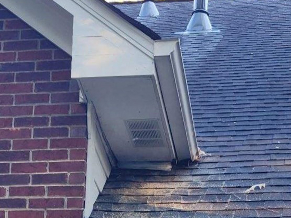 4. The soffit vents that let air in the attic were undersized and there were not enough installed for a home this size. 